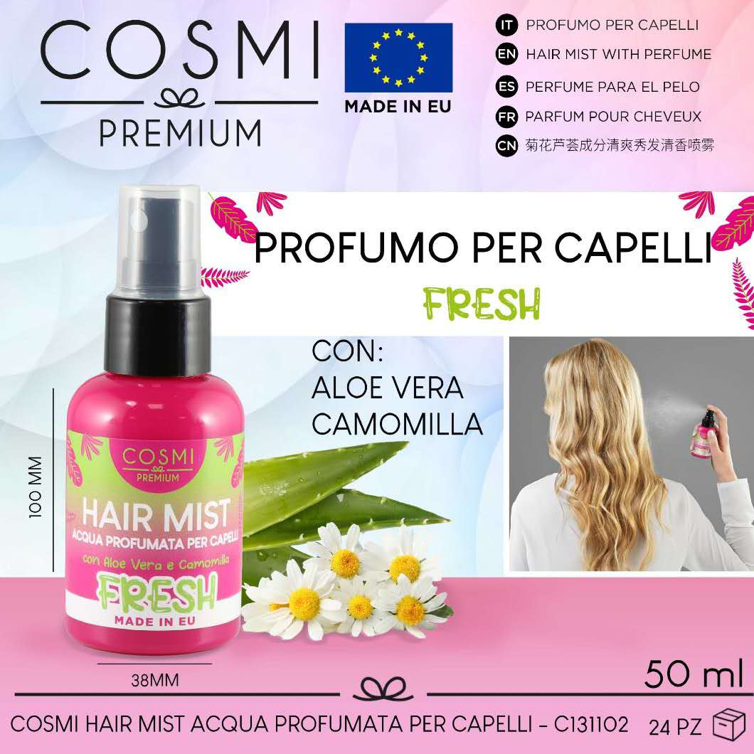 Acqua profumata per capelli