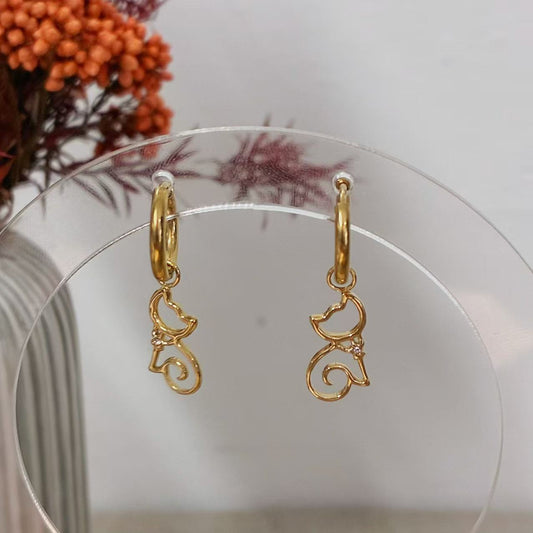 Orecchini Gatto Elegante