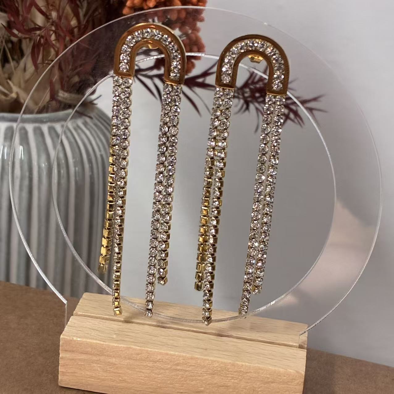 Orecchini Cascata di Cristalli