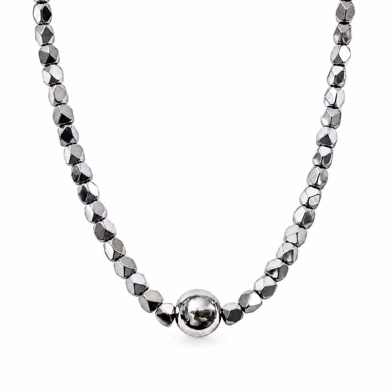 Collana pepite “Nucleo” | 60cm | in acciaio inox
