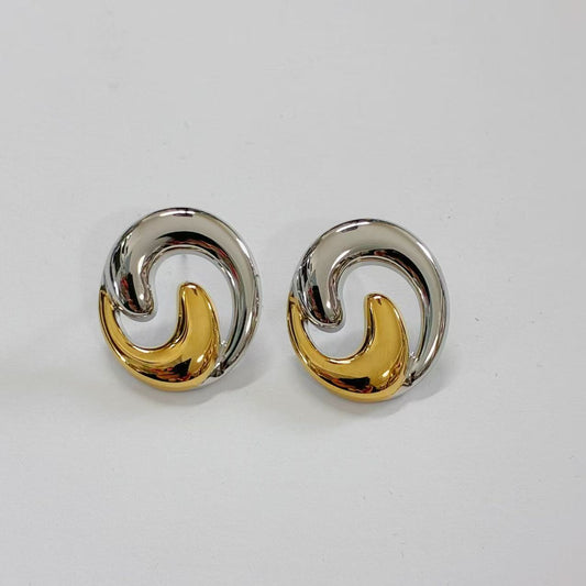 Orecchini Spirale Elegante – Bicolore