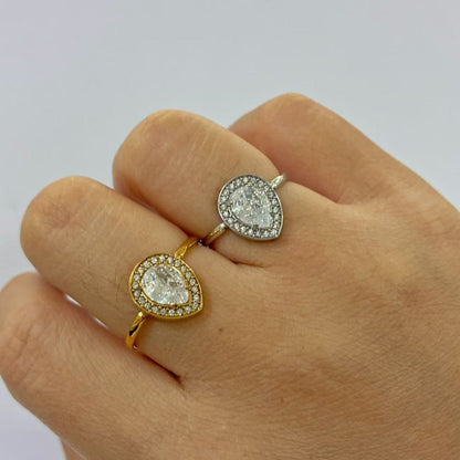 Anello Teardrop Elegance
