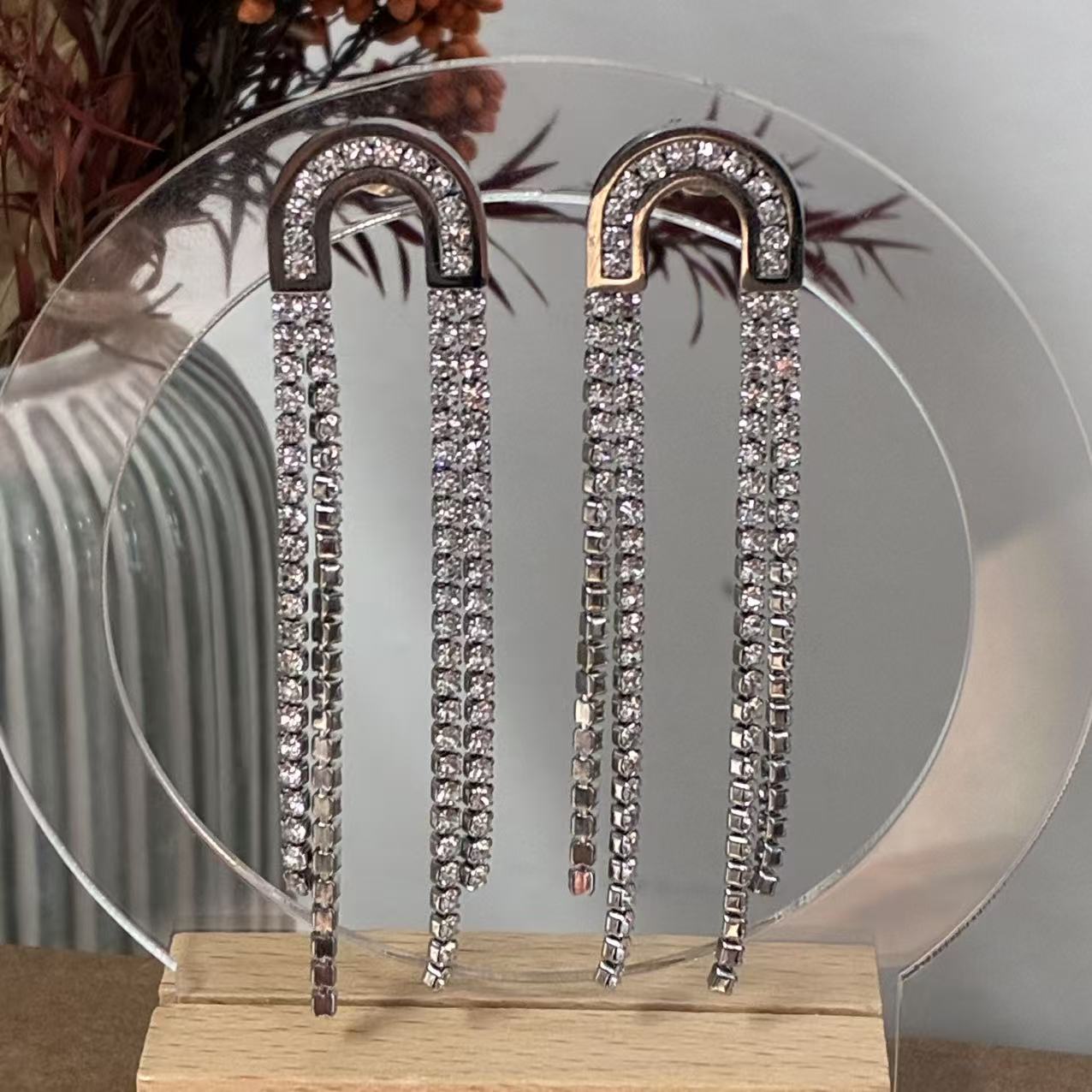 Orecchini Cascata di Cristalli