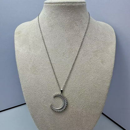 (C302)Collana luna con zirconi