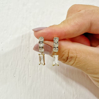 (O080)Orecchini trilogy in acciaio inox