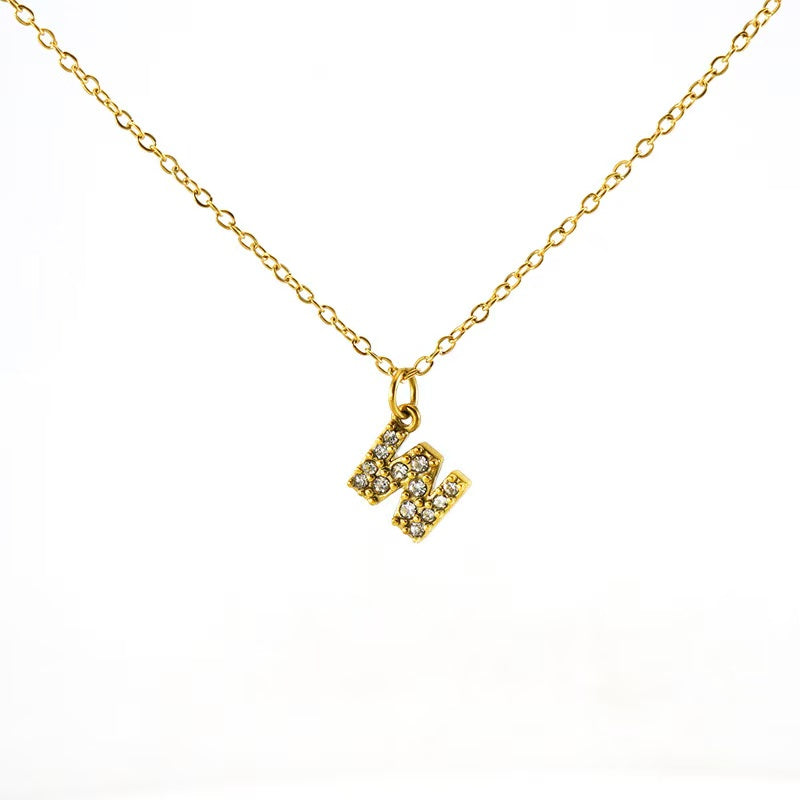 Collana Lettera Pavé – Iniziale Luminosissima