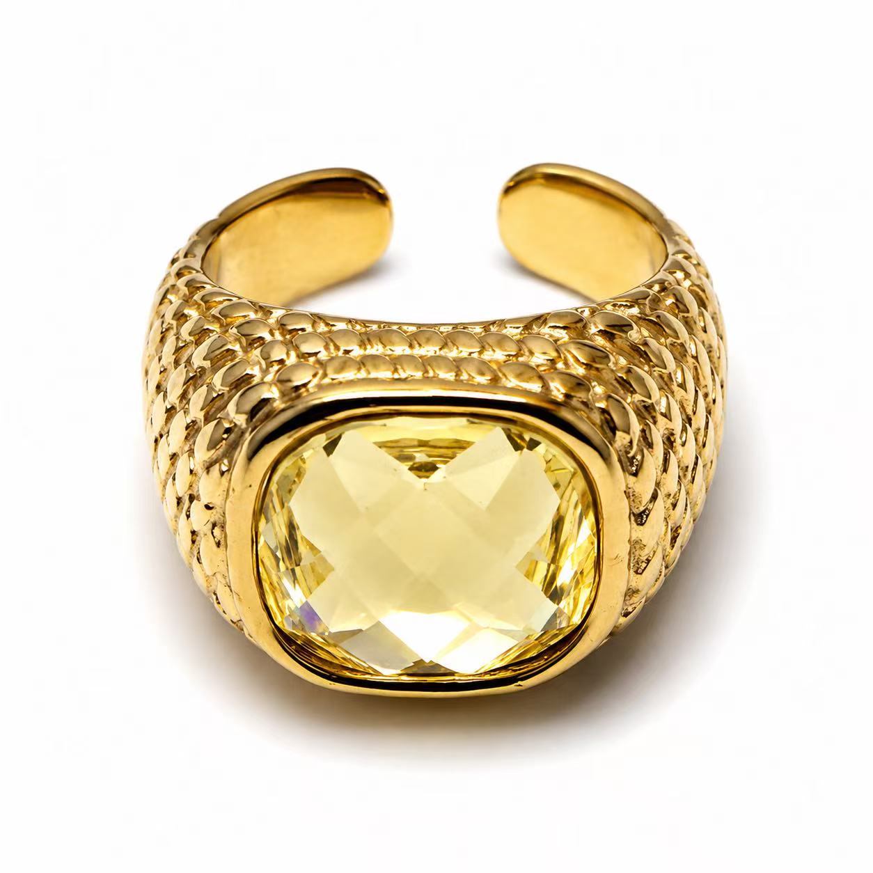 Anello “Scaglia” | in acciaio inox