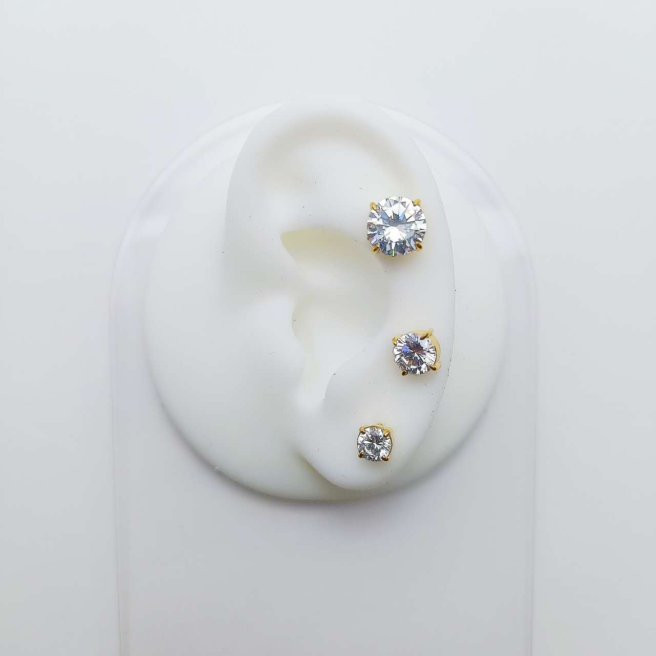 (O165)Set orecchini punto luce 3 pezzi insieme