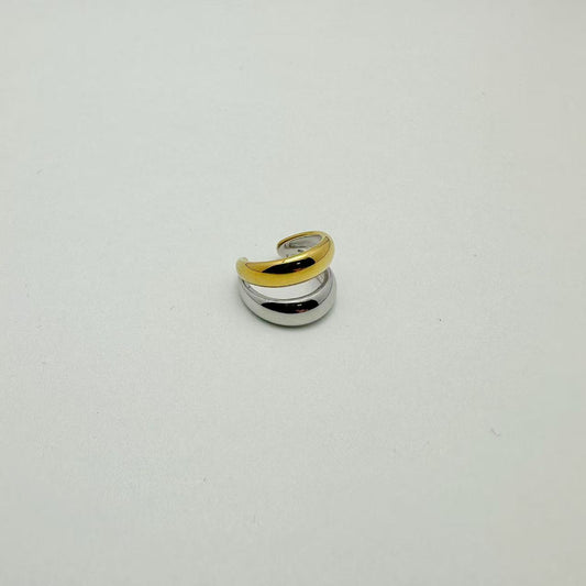 (E033)Ear cuff bicolore