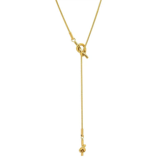 Collana Lariat con Nodo Minimal
