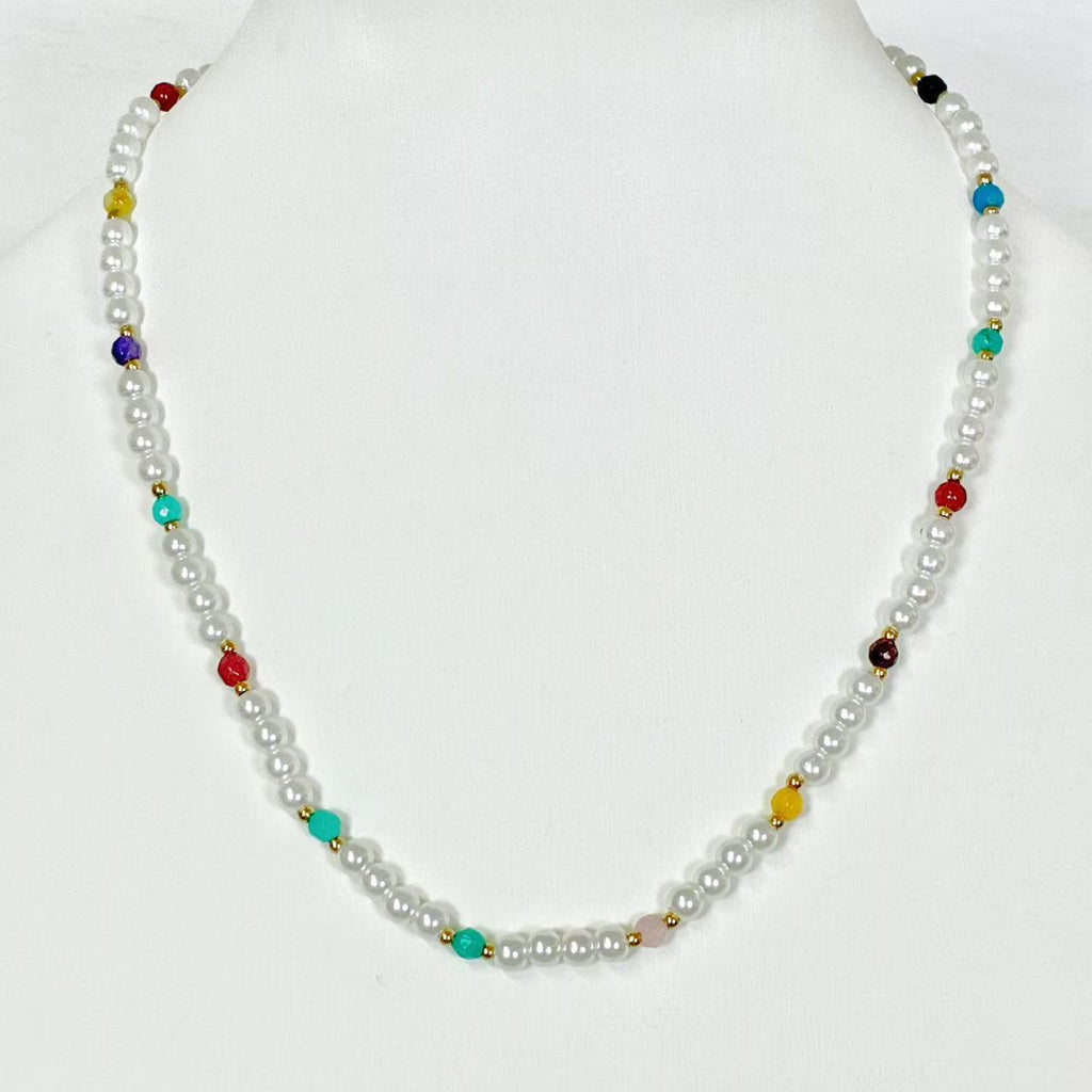 Collana “Cadenza di Perle” | in acciaio inox