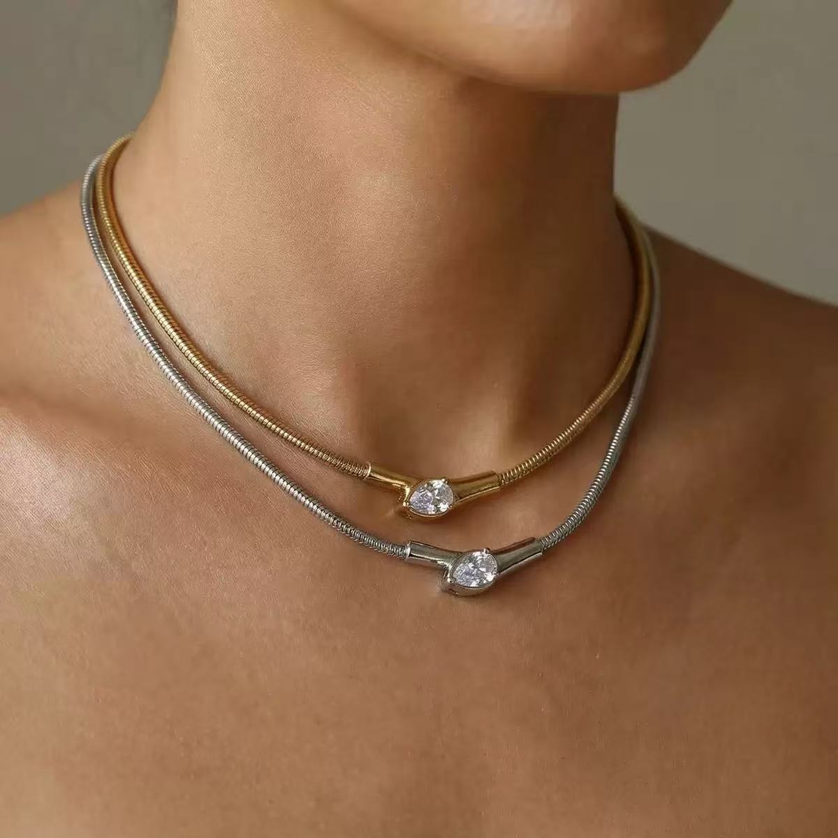 Collana “Serpentina” | 45cm | in acciaio inox