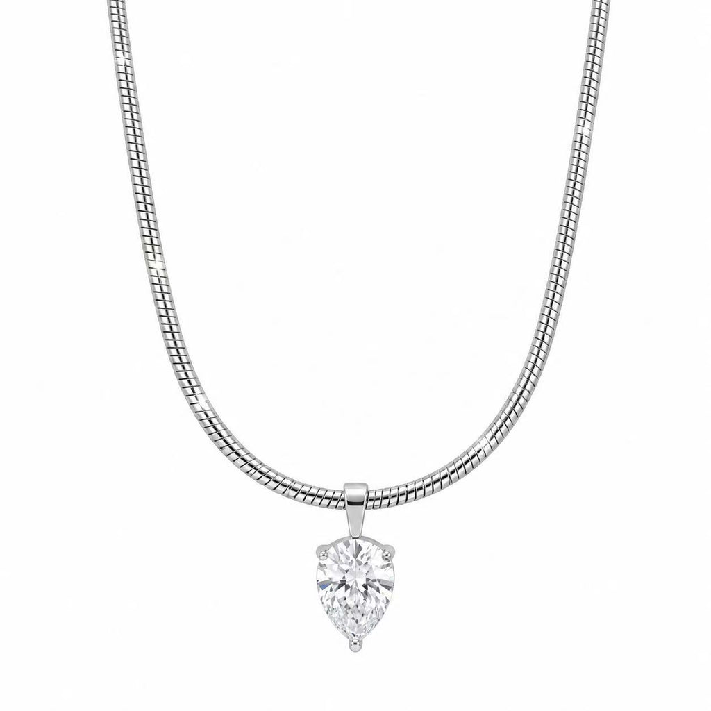 Collana Goccia Sospesa | 45cm | in acciaio inox