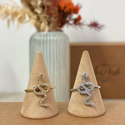 Anello Serpente Pavé