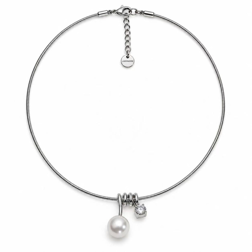 Collana Nodo e Sfere | in acciaio inox