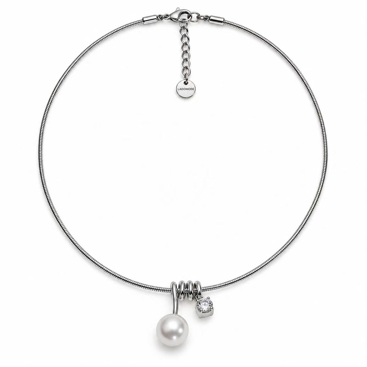 Collana Nodo e Sfere | in acciaio inox