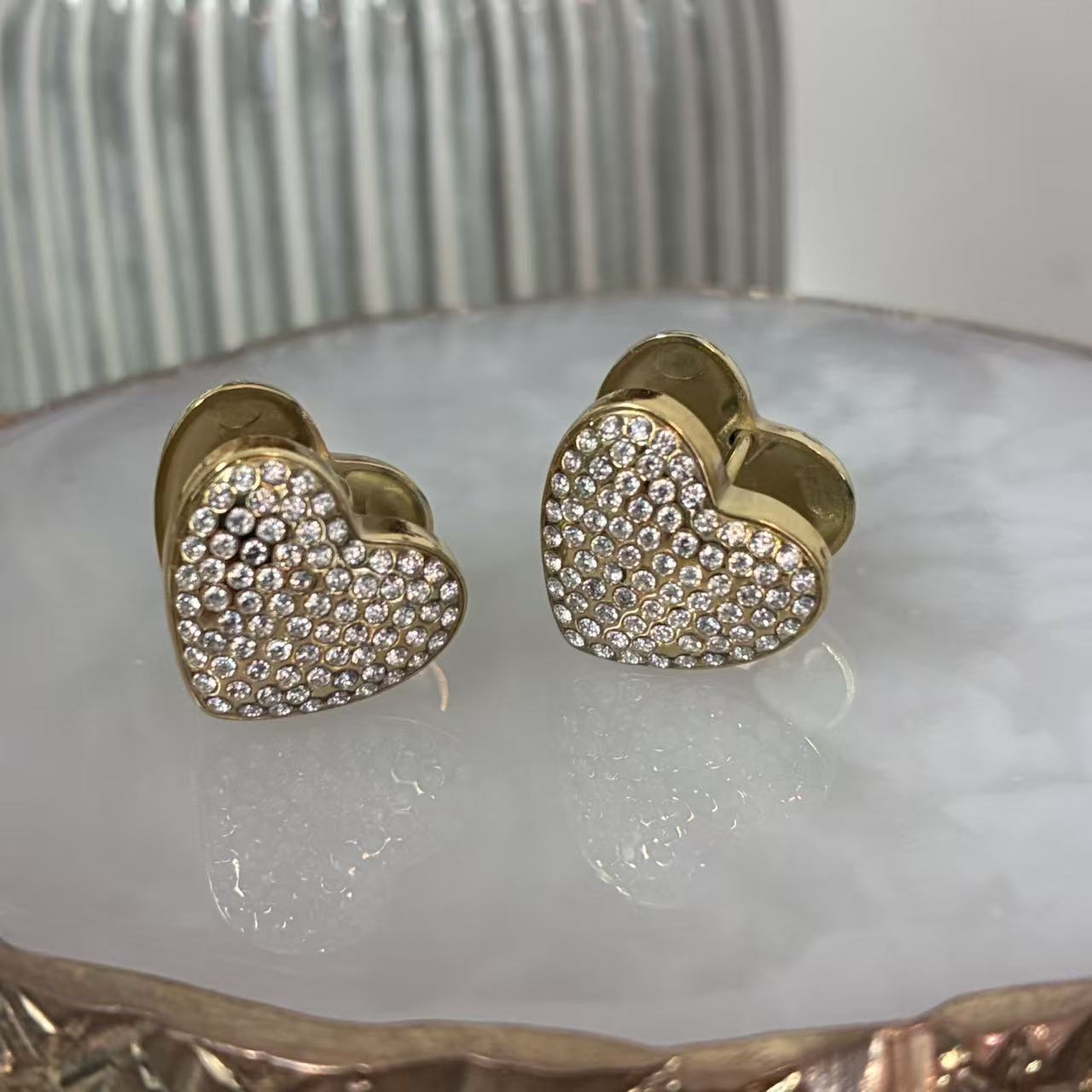 Orecchini Cuori Pavé