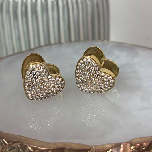 Orecchini Cuori Pavé