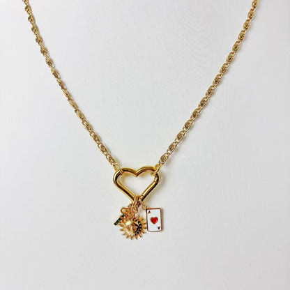 Collana “Sunny Heart Charms” – Sole, Carte &amp; Magia