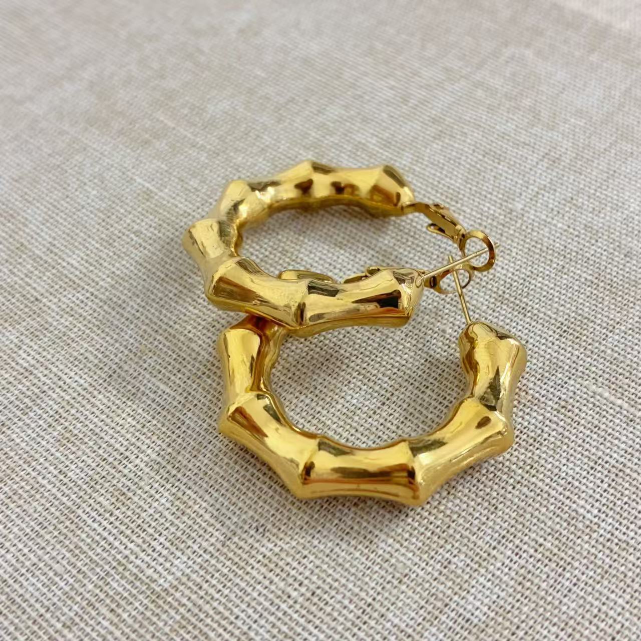 Orecchini “Bamboo Gold”