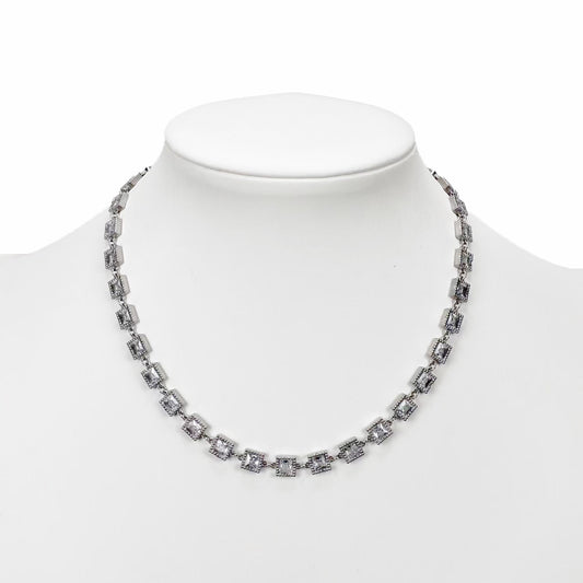 Collana “Luce Geometrica” – Eleganza Strutturata e Brillantezza Moderna