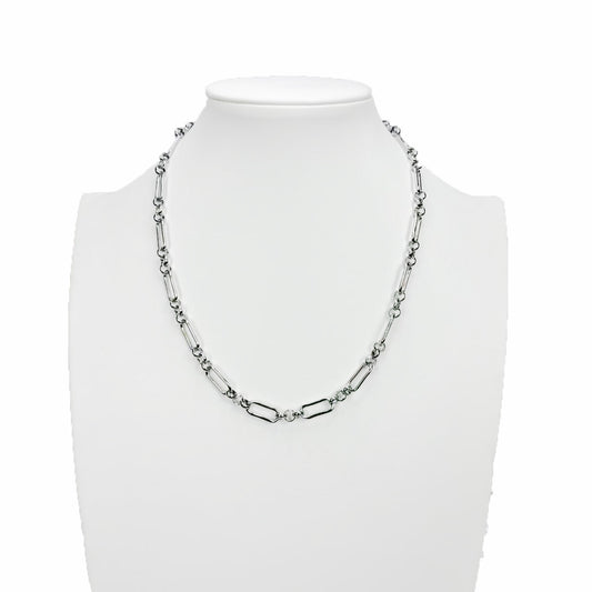 Collana “Maglia Chic” – Minimalismo Moderno in Acciaio Lucido